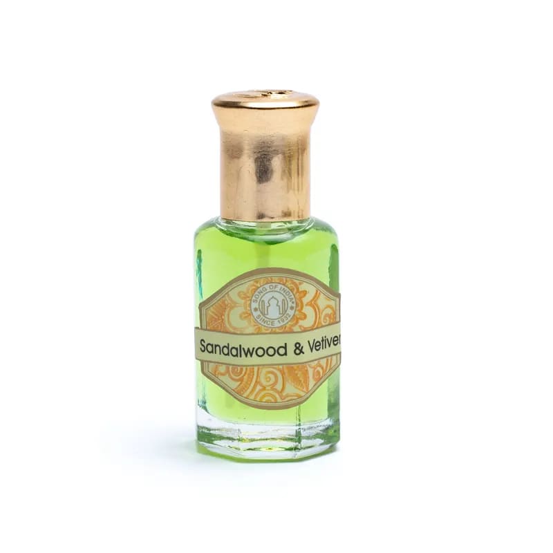 Parfumolie uit India Sandelhout Vetiver Ayurveda 10 ml