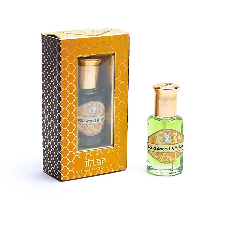 Parfumolie uit India Sandelhout Vetiver Ayurveda 10 ml